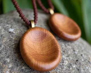 Colgantes orgánicos de madera