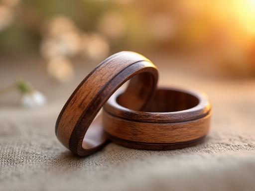 Alianzas de boda de madera personalizadas